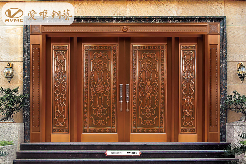 別墅豪宅入戶(hù)大門(mén)銅門(mén)